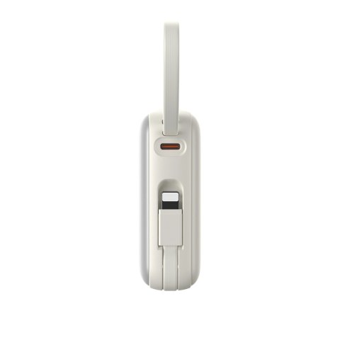 Powerbank Joyroom JR-PBF27 10000mAh 22.5W z wbudowanymi kablami USB-C i Lightning - biały