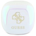 Słuchawki Bluetooth Guess Iridescent 4G Printed Logo TWS + stacja dokująca - białe