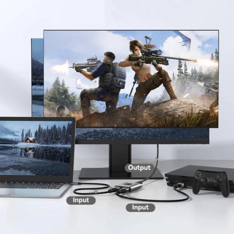 Adapter Tech-Protect HB07 HUB Adapter 2w1 HDMI 4K 60HZ - szary