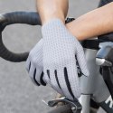 Rękawiczki rowerowe Rockbros oddychające, pełne, rozmiar: L - szare