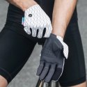 Rękawiczki sportowe Rockbros pełne wiosenno-letnie rozmiar S - biało-czarne