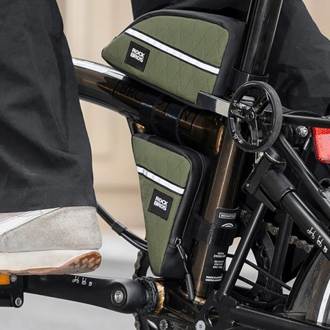 Torba trójkątna Rockbros na ramę rowerową 0,3l - czarna