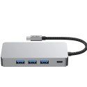 Adapter Tech-Protect HB05 HUB 9w1 USB-C + USB2.0 + USB3.0 + HDMI 4K 60HZ + SD / TF + PD100W + RJ45 - szary