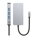 Adapter Tech-Protect HB05 HUB 9w1 USB-C + USB2.0 + USB3.0 + HDMI 4K 60HZ + SD / TF + PD100W + RJ45 - szary