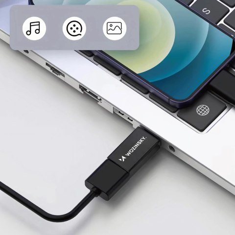 Adapter Wozinsky W10GY1S USB-C - USB-A 3.2 10Gb/s - czarny