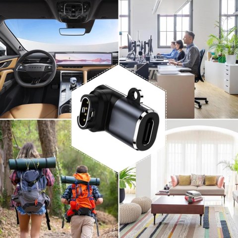 Adapter Wozinsky WAYGS1 przejściówka USB-C do smartwatch Garmin - szary
