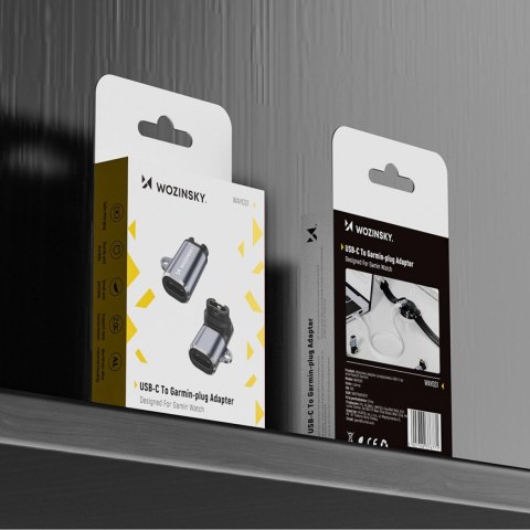 Adapter Wozinsky WAYGS1 przejściówka USB-C do smartwatch Garmin - szary