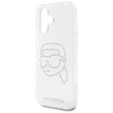 Etui Karl Lagerfeld IML Rhinestones Karl Head do iPhone 16 przezroczysty