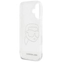 Etui Karl Lagerfeld IML Rhinestones Karl Head do iPhone 16 przezroczysty