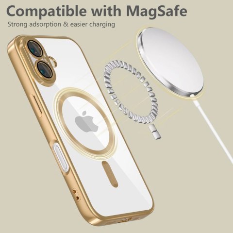Etui Tech-Protect MagFlex MagSafe na iPhone 16e - złote