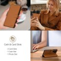 Etui Tech-Protect Wallet na iPhone 16e - brązowe