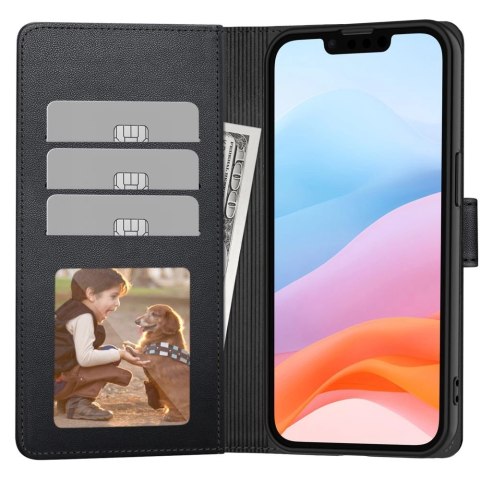 Etui Tech-Protect Wallet na iPhone 16e - czarny mat