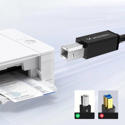 Kabel Wozinsky WKDDY1S USB-B - USB-C 1m - czarny