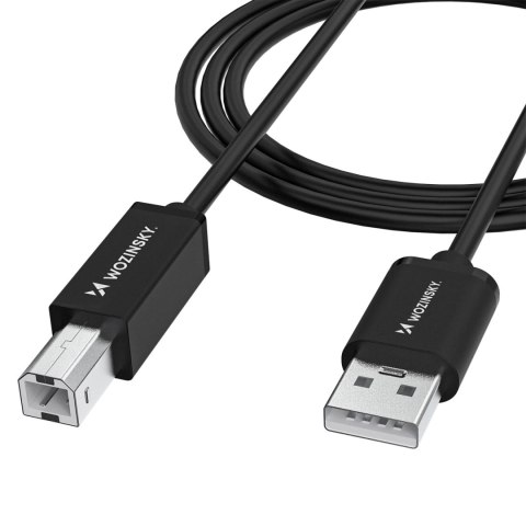 Kabel Wozinsky WKDDY3S USB-B - USB-A 480Mb/s 2m - czarny