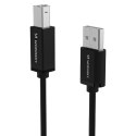 Kabel Wozinsky WKDDY3S USB-B - USB-A 480Mb/s 2m - czarny