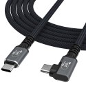 Kabel kątowy Wozinsky WPS1-UY41S USB-C Thunderbolt 4 240W 1,5m 4K - czarny