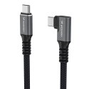 Kabel kątowy Wozinsky WPS2-UY41S USB-C Thunderbolt 4 240W 2m - czarny