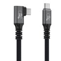 Kabel kątowy Wozinsky WPS2-UY41S USB-C Thunderbolt 4 240W 2m - czarny