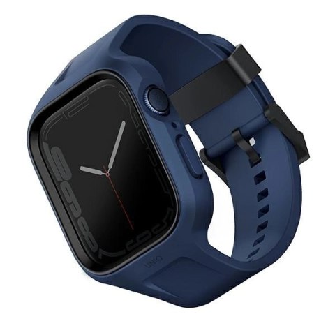 Zestaw UNIQ Monos 2 w 1 pasek + etui na Apple Watch 45 / 44 mm - niebieski