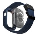 Zestaw UNIQ Monos 2 w 1 pasek + etui na Apple Watch 45 / 44 mm - niebieski