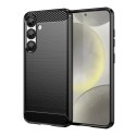 Etui silikonowe Carbon Case na iPhone 16e - czarne