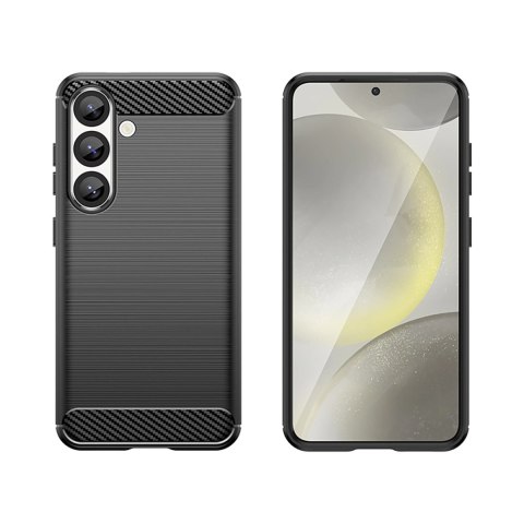 Etui silikonowe Carbon Case na iPhone 16e - czarne