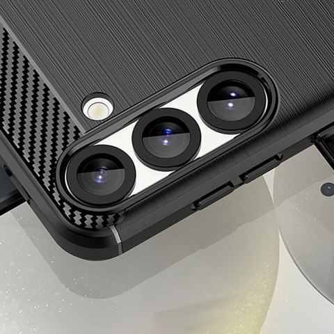 Etui silikonowe Carbon Case na iPhone 16e - czarne