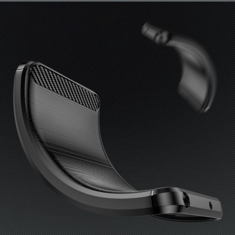 Etui silikonowe Carbon Case na iPhone 16e - czarne