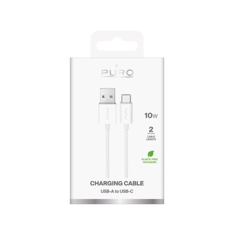 Kabel Puro 10W TPE USB-A - USB-C 2m - biały