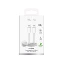 Kabel Puro Fabrik 4 240W w oplocie USB-C - USB-C 1m - biały