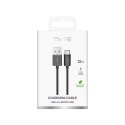 Kabel Puro TPE 12W USB-A - microUSB 1m - czarny