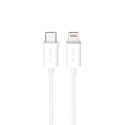Kabel Puro TPE 20W USB-C - Lightning 3m - biały