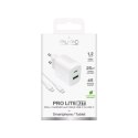 Ładowarka sieciowa Puro PROLITE 25W USB-A / USB-C + kabel USB-C - USB-C 1.2m - biała