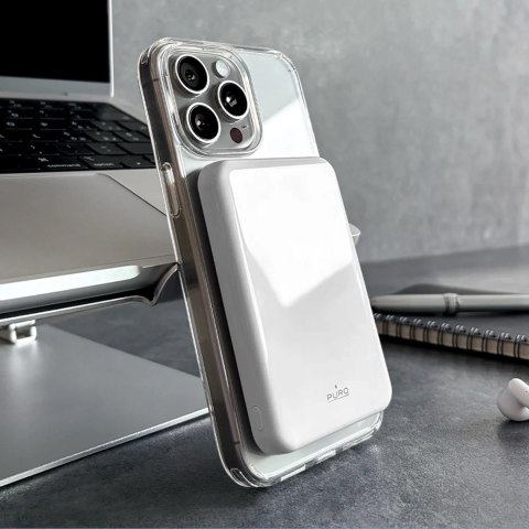 Powerbank Puro Mag Plus 5000mAh 20W Qi2 kompatybilny z MagSafe 1x USB-C Power Delivery - biały