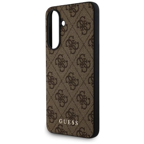Etui Guess 4G Metal Gold Logo na Samsung Galaxy A36 - brązowe