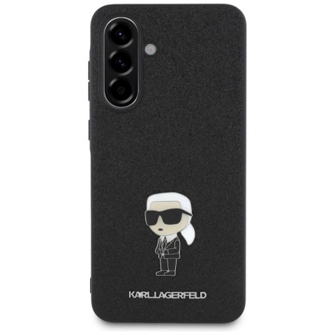 Etui Karl Lagerfeld Fixed Glitter Ikonik Logo Metal Pin na Samsung Galaxy A36 - czarne