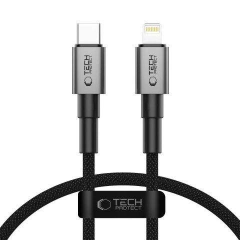 Kabel Tech-Protect Ultraboost DNA USB-C / Lightning PD27W/3A 25 cm - szary