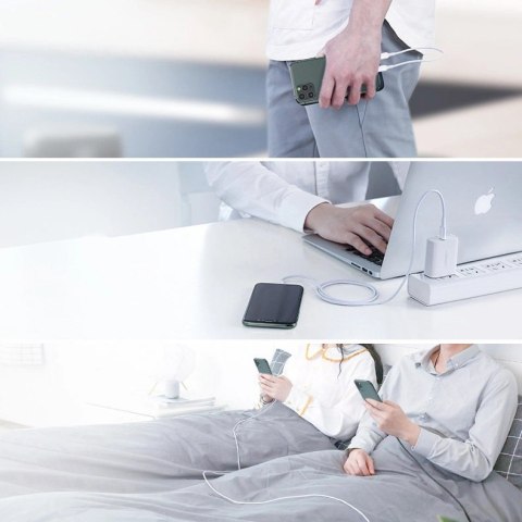 Kabel Ugreen US171 Lightning - USB-C MFi PD 20W 3A 480Mb/s 0,5m - biały