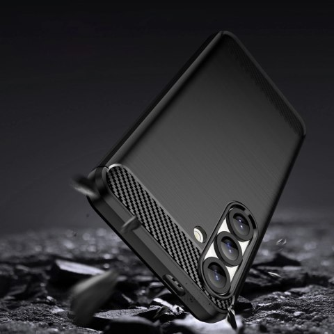 Etui Carbon Case elastyczne silikonowe na Xiaomi 15 Ultra - czarne