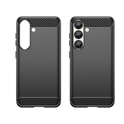 Etui Carbon Case elastyczne silikonowe na Xiaomi Poco F7 Pro - czarne