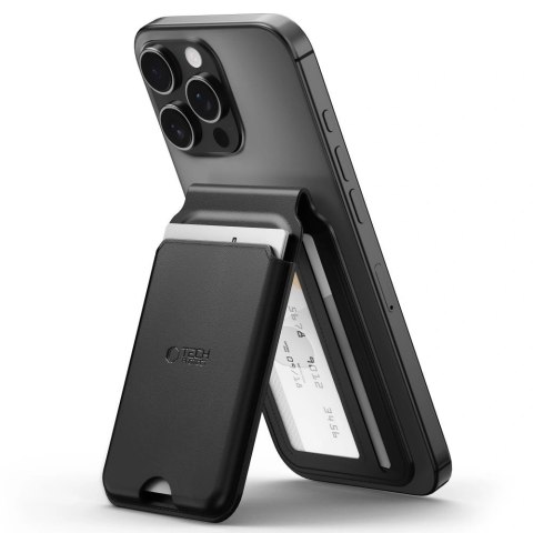 Etui Tech-Protect MagWallet Stand MagSafe uniwersalny - czarny