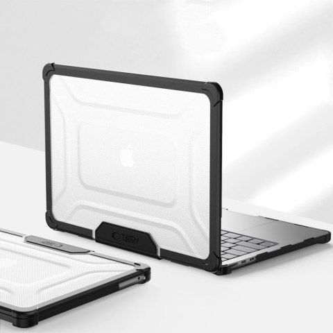Etui Tech-Protect SmartShell Pro na MacBook Air 13" 2023-2025 M2 / M3 / M4 - przezroczysto-czarne