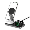 Ładowarka indukcyjna Tech-Protect QI15W-A47 MagSafe 3w1 + kabel USB-C - czarna
