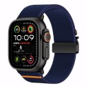 Pasek Tech-Protect Nylon Clasp na Apple Watch 44 / 45 / 46 / 49 mm - granatowy
