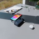 Powerbank SBS 10000 mAh 20W z wbudowanym kablem USB-C i wyświetlaczem cyfrowym - ciemnoszary