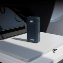 Powerbank SBS 10000 mAh 20W z wbudowanym kablem USB-C i wyświetlaczem cyfrowym - ciemnoszary