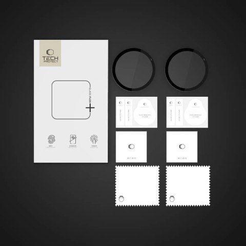 Szkło hybrydowe Tech-Protect Glass Flex+ 2-pack na Garmin Vivoactive 6 - czarne