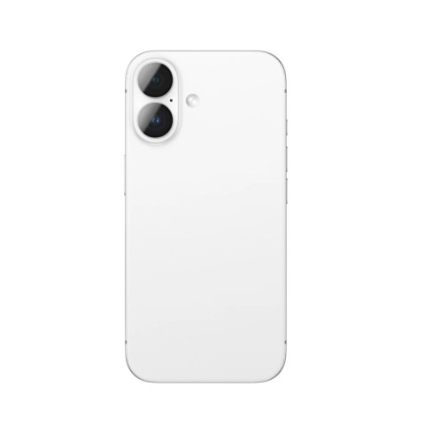 Szkło hartowane AMAZINGTHING AR Aluminium 2 Lens Glass z ramką na soczewki aparatu do iPhone 16 / 16 Plus - białe