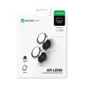 Szkło hartowane AMAZINGTHING AR Aluminium 2 Lens Glass z ramką na soczewki aparatu do iPhone 16 / 16 Plus - białe