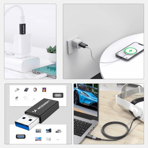 Adapter Wozinsky WAAC-01 USB-A - USB-C OTG - czarny